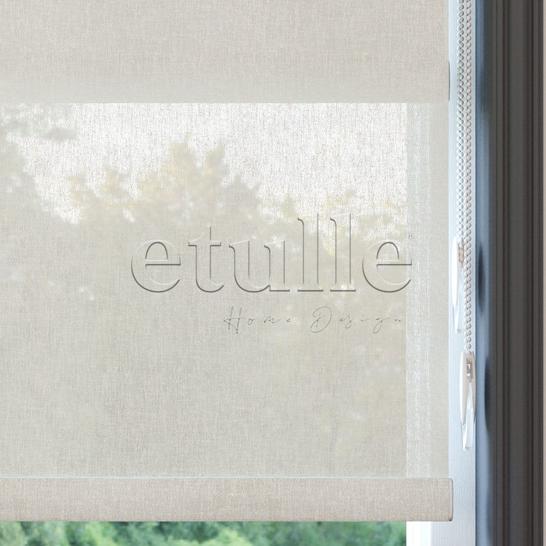 Cream Plain Double Roller Blind | Nevis