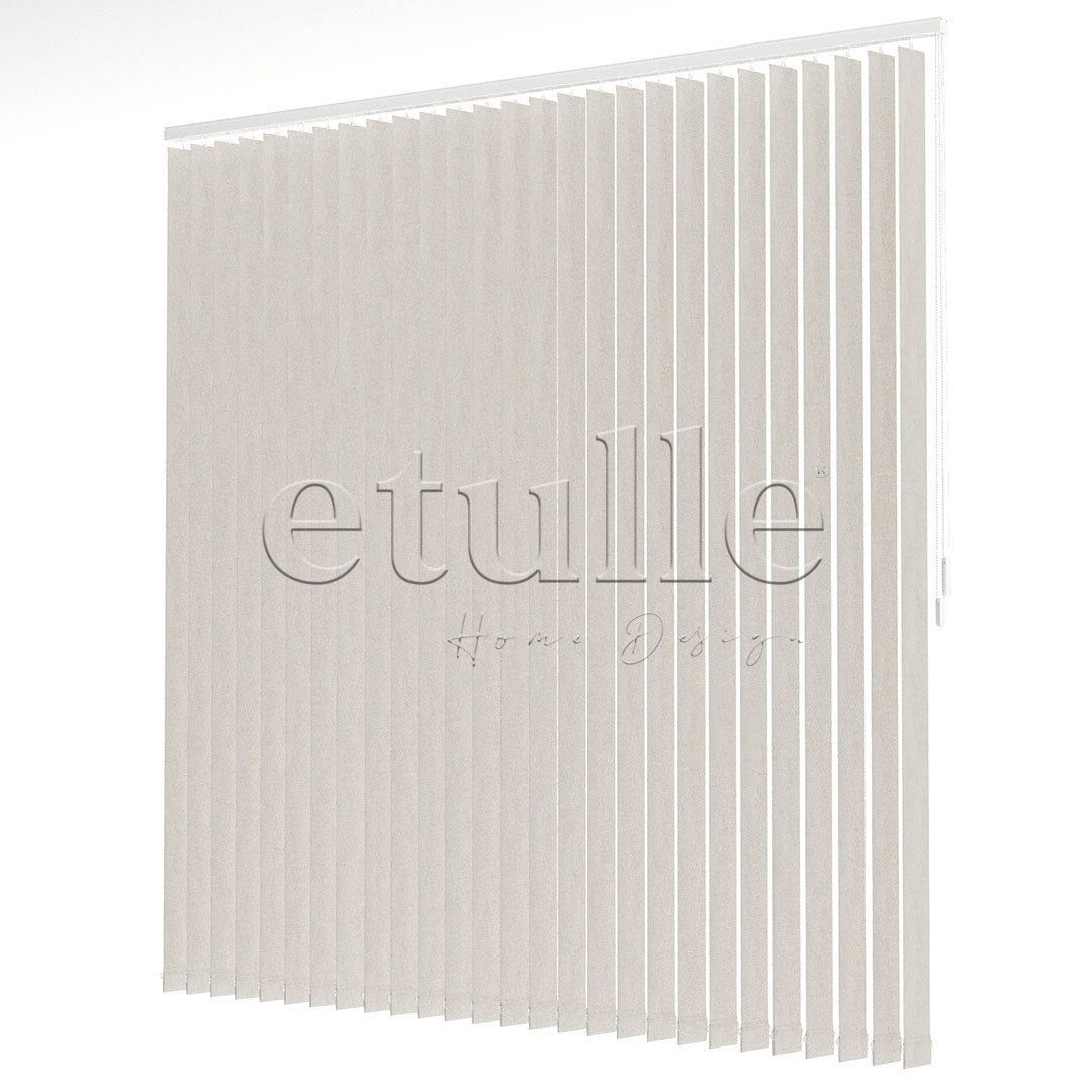 Cream Plain Fabric Vertical Blinds | Brodie
