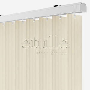Cream Channel PVC Vertical Curtain