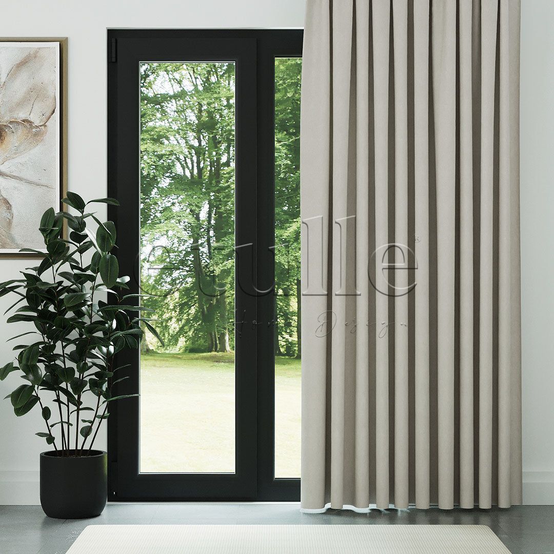 Krem Naturel Keten Fon Perde | Casual