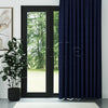 Lacivert Naturel Keten Fon Perde | Casual