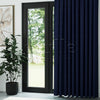Lacivert Naturel Keten Fon Perde | Casual