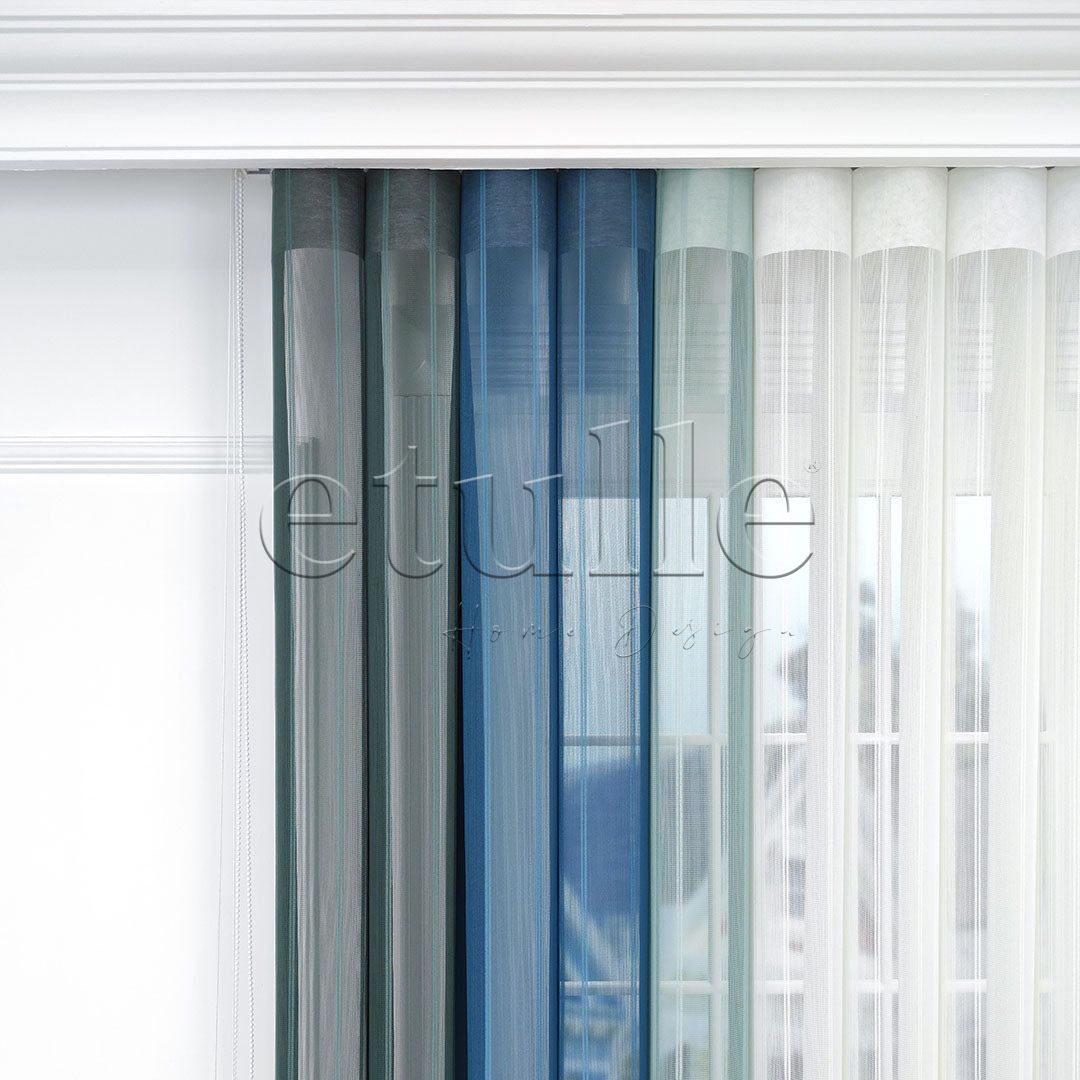 Lafe - Striped Vertical Tulle Curtain