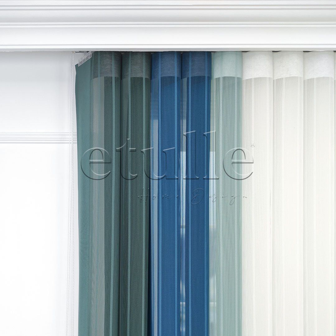 Lafe - Striped Vertical Tulle Curtain