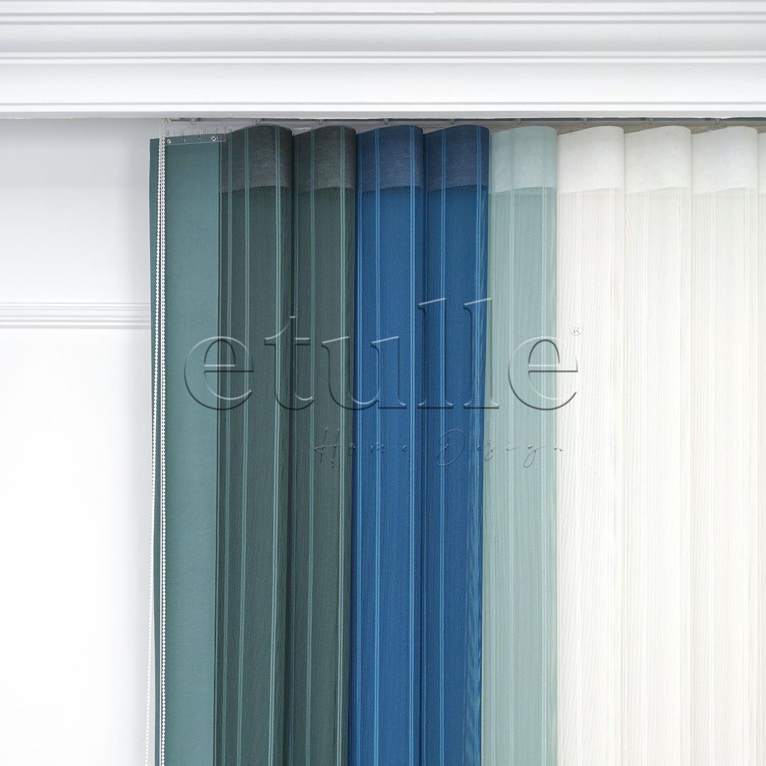 Lafe - Striped Vertical Tulle Curtain
