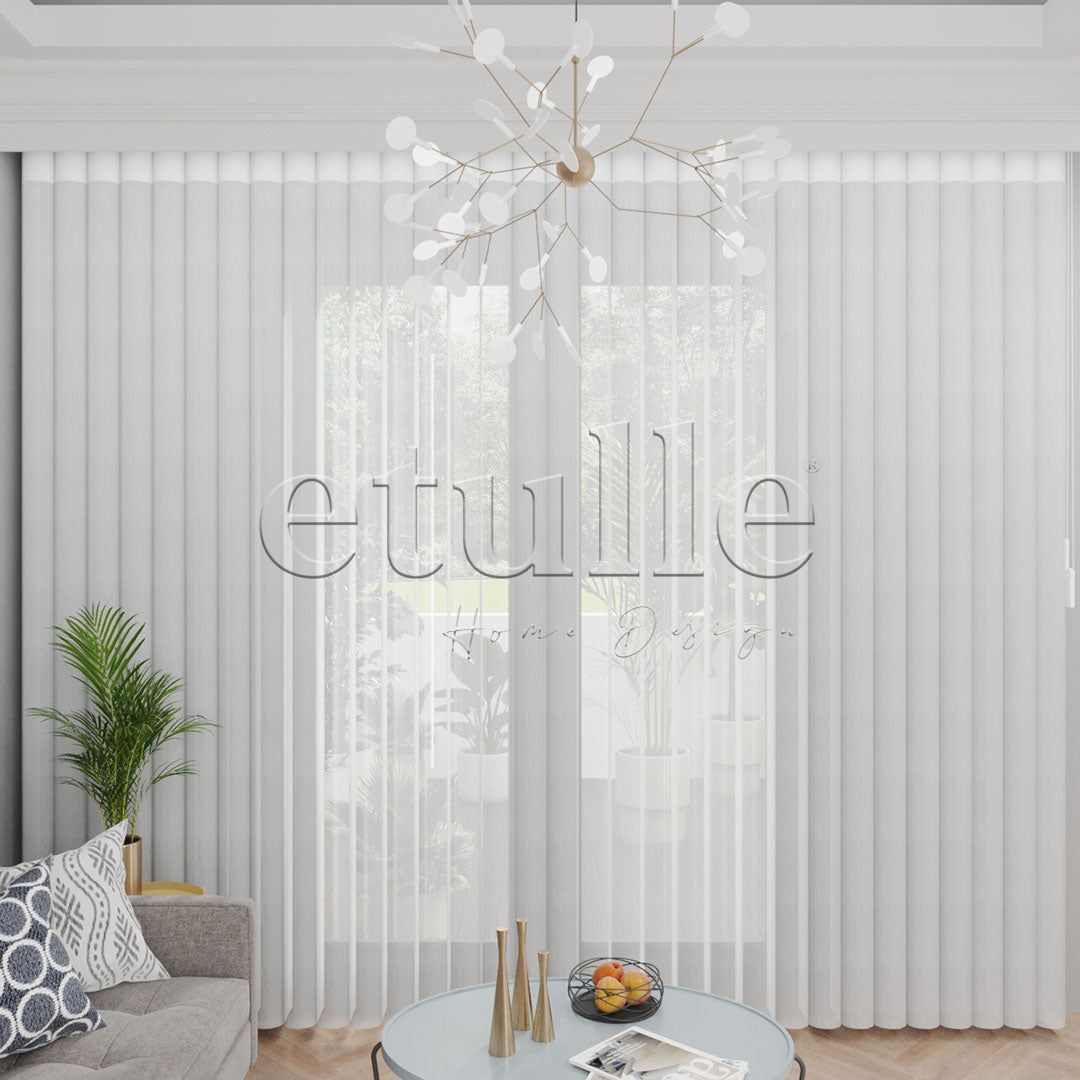 Lento - Jacquard Vertical Tulle Curtain