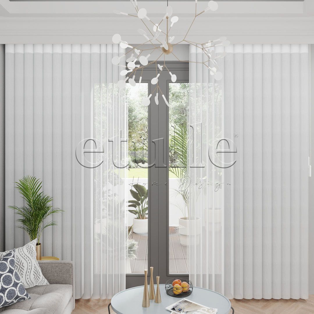 Lento - Jacquard Vertical Tulle Curtain