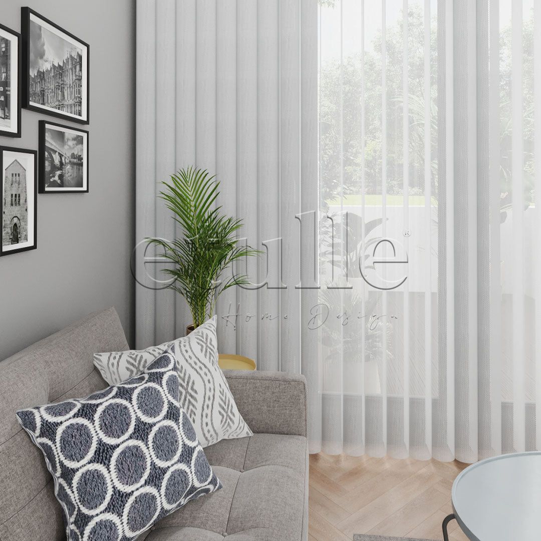 Lento - Jacquard Vertical Tulle Curtain