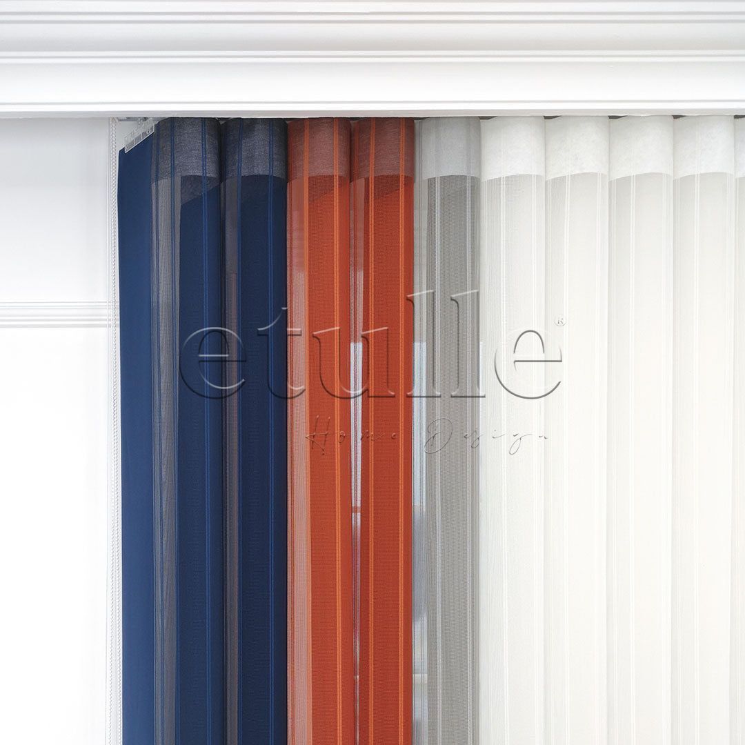 Leto - Striped Vertical Tulle Curtain