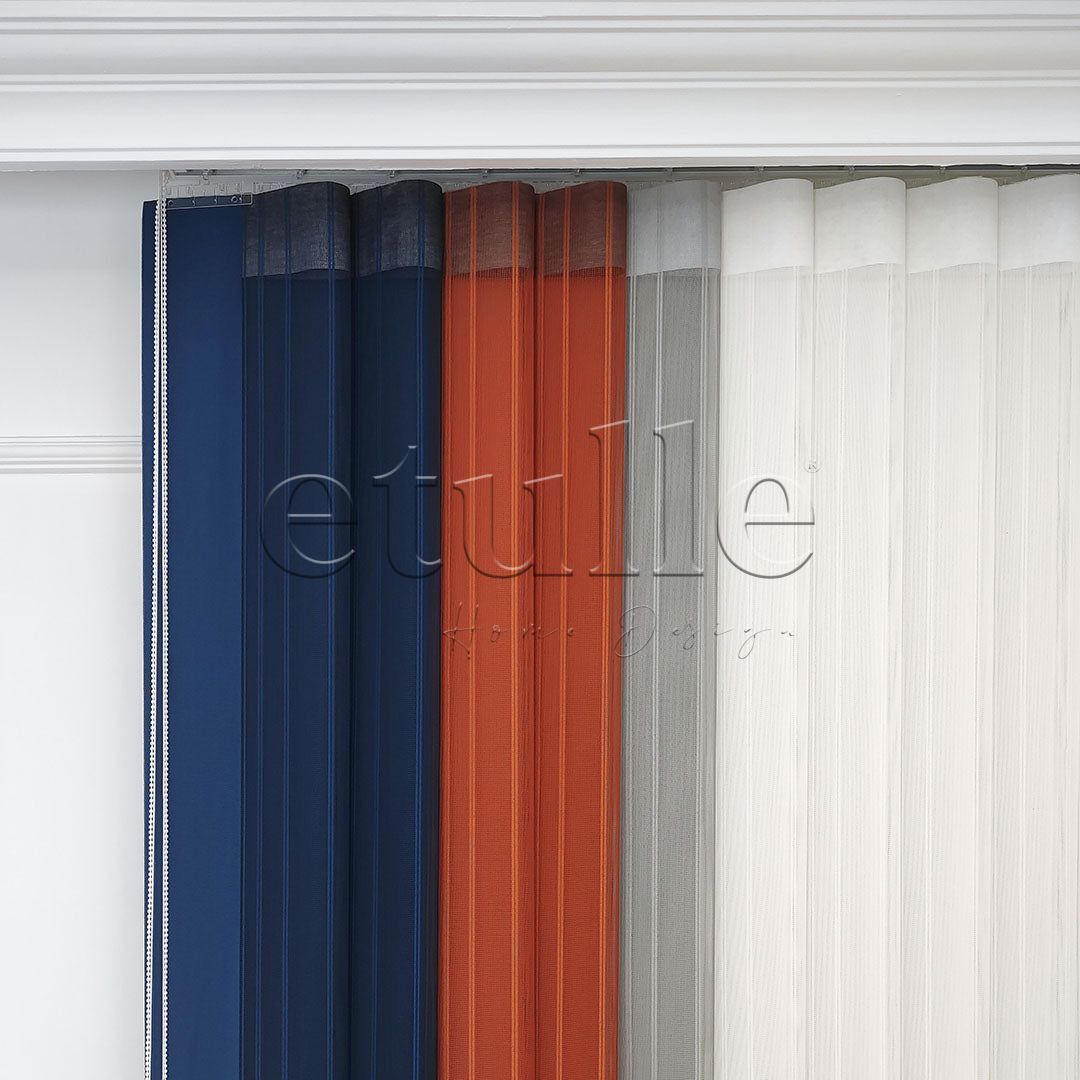 Leto - Striped Vertical Tulle Curtain