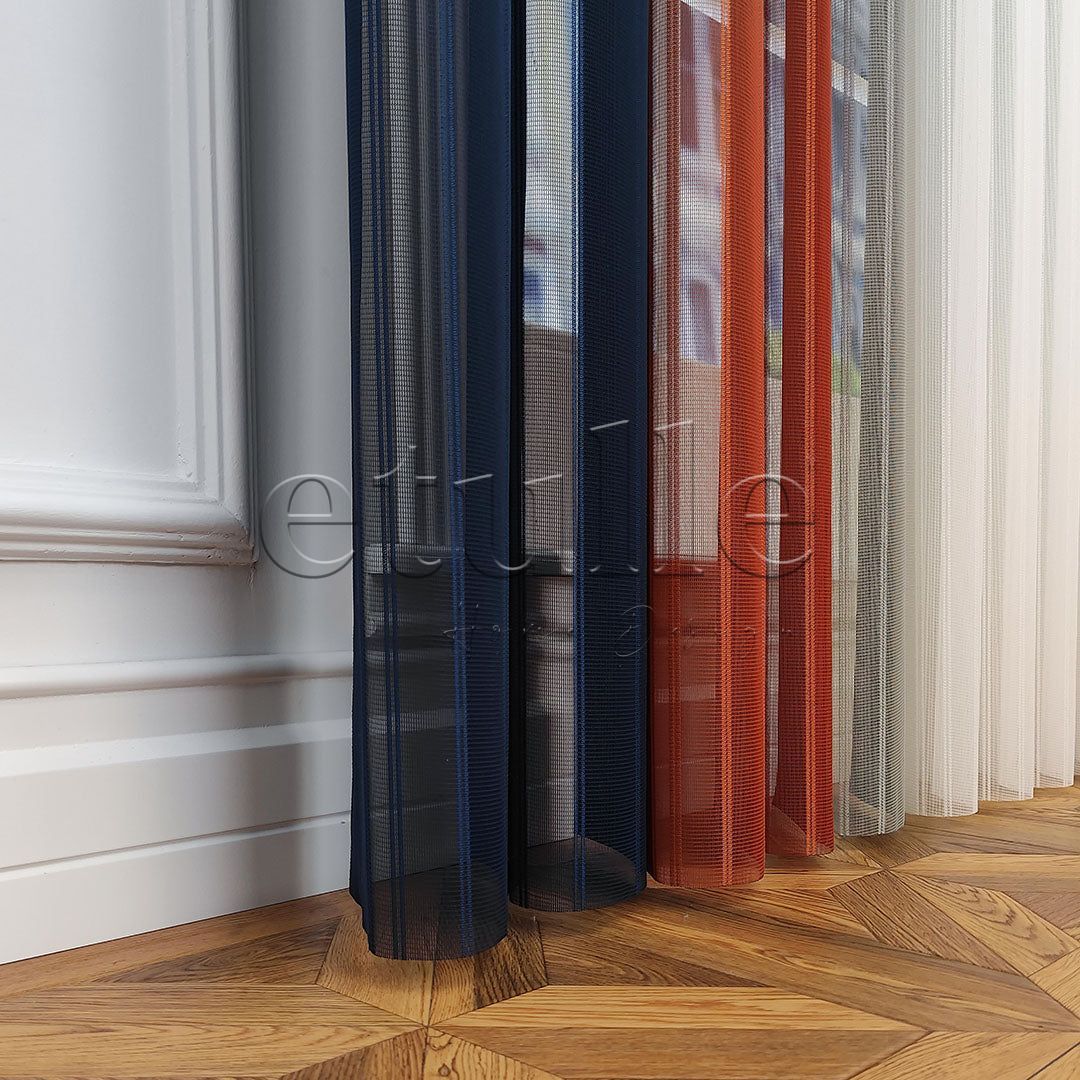 Leto - Striped Vertical Tulle Curtain