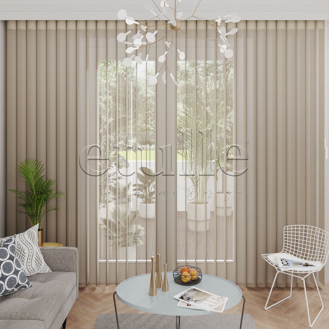 Leto - Plain Vertical Tulle Curtain