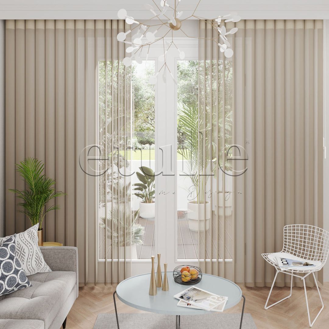 Leto - Plain Vertical Tulle Curtain