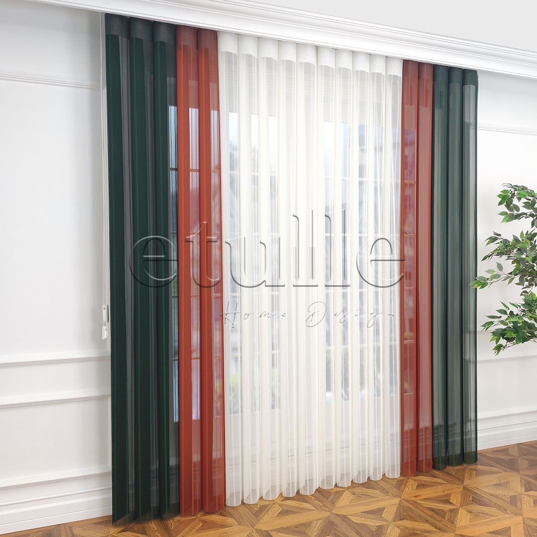Loft - Striped Vertical Tulle Curtain