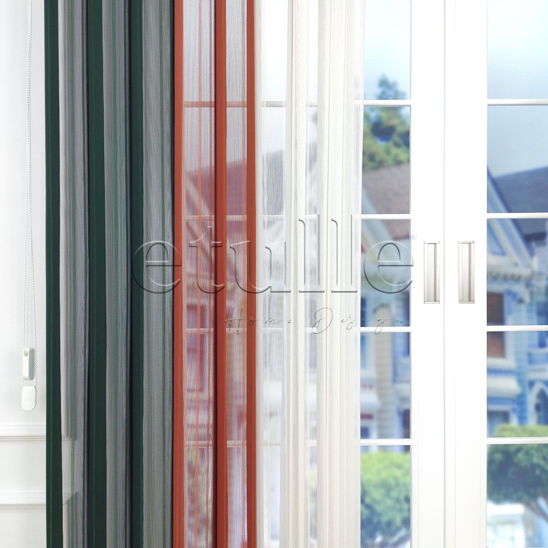 Loft - Striped Vertical Tulle Curtain
