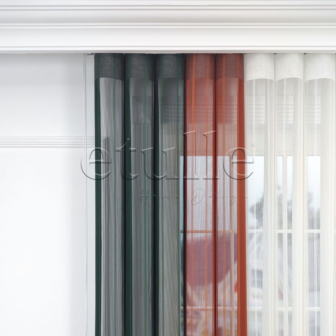 Loft - Striped Vertical Tulle Curtain