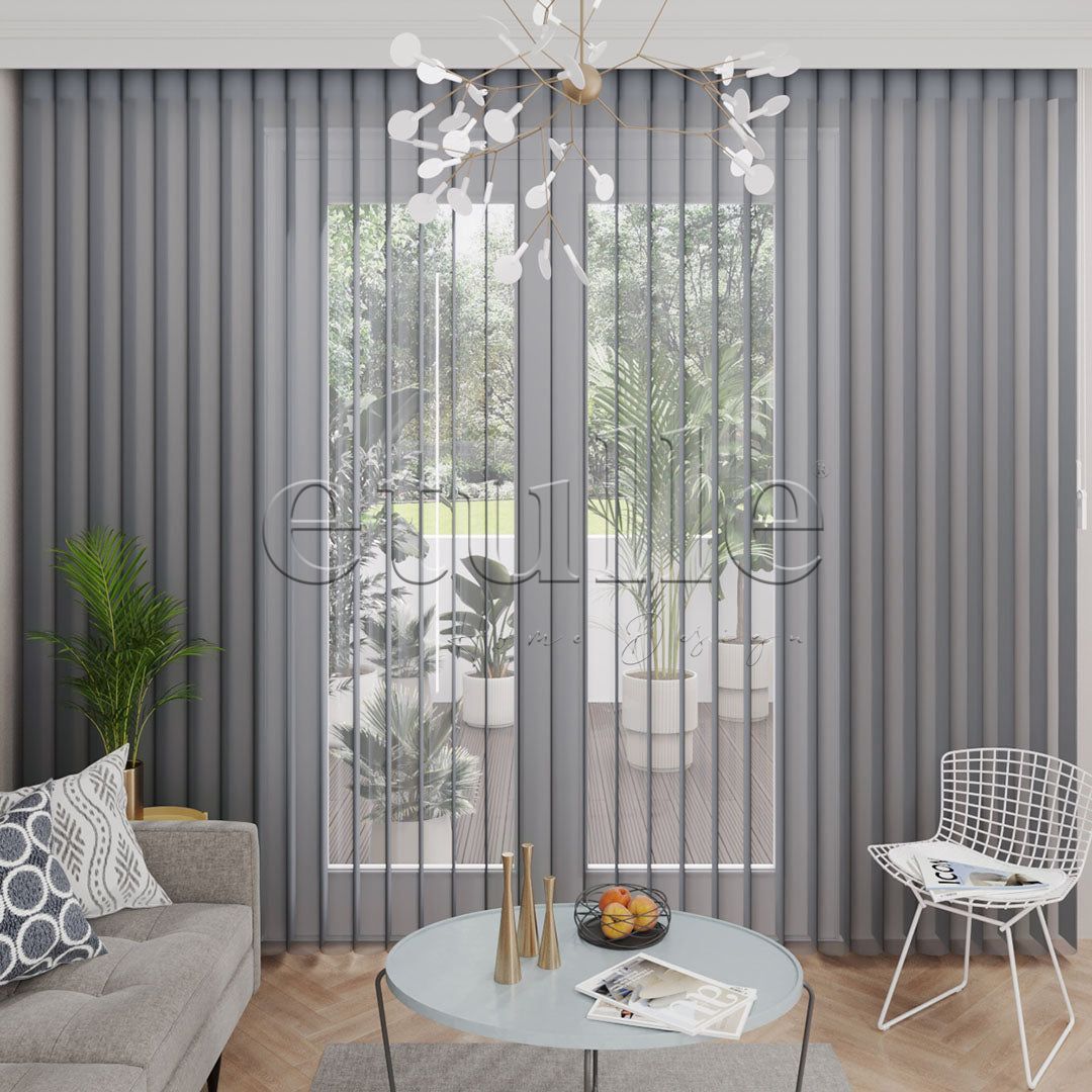 Lucino - Plain Vertical Tulle Curtain