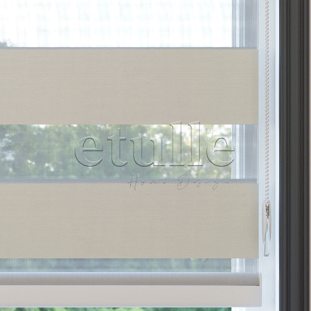 Cream Blackout Zebra Curtain | But