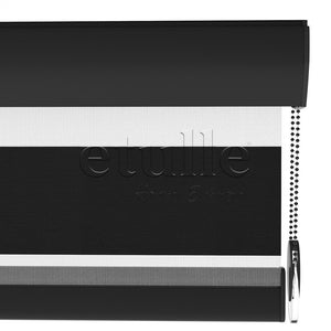 Black Blackout Zebra Curtain | Mais
