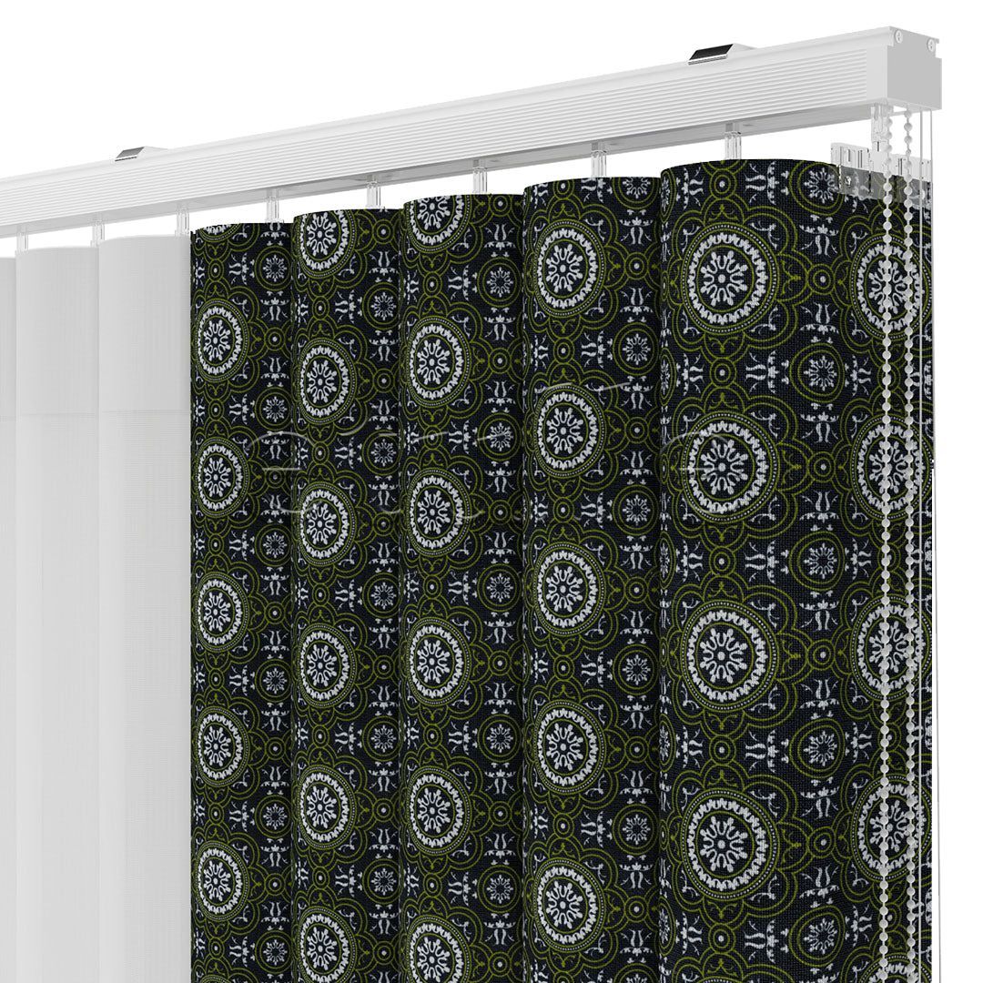 Majorelle - Printed Vertical Tulle Curtain