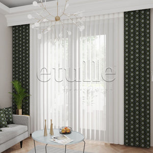 Majorelle - Printed Vertical Tulle Curtain