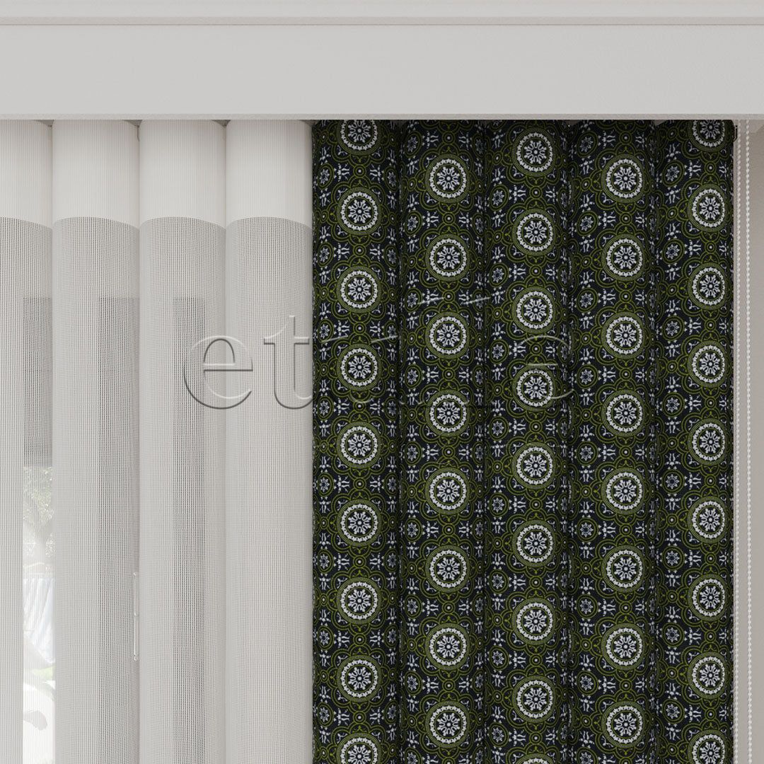 Majorelle - Printed Vertical Tulle Curtain