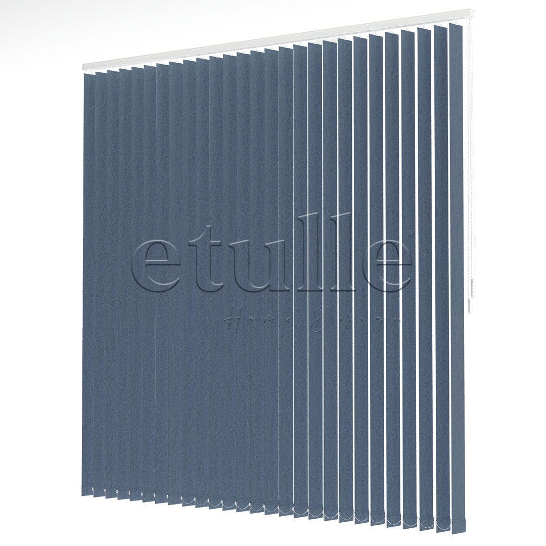 Blue Blackout Fabric Vertical Blinds | Seraphina