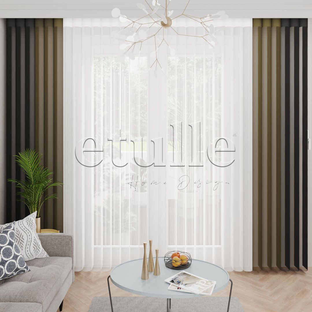 Menorca - Plain Vertical Tulle Curtain