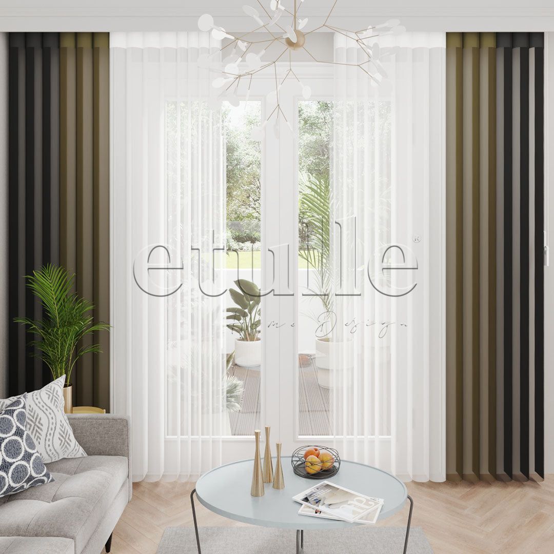 Menorca - Plain Vertical Tulle Curtain