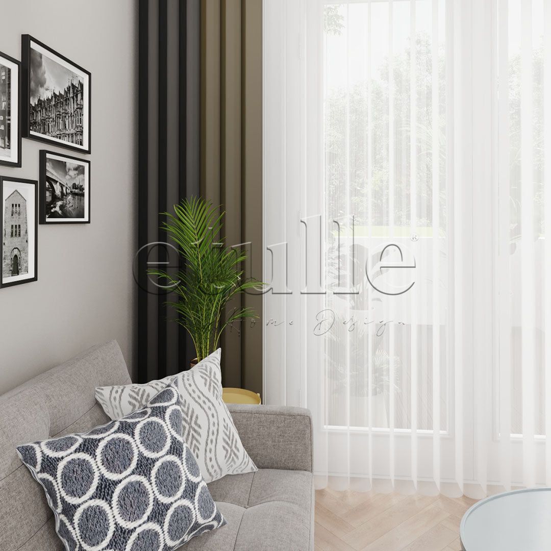 Menorca - Plain Vertical Tulle Curtain