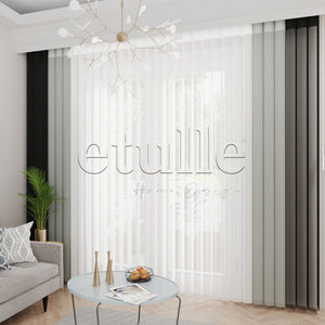 Misaki - Plain Vertical Tulle Curtain