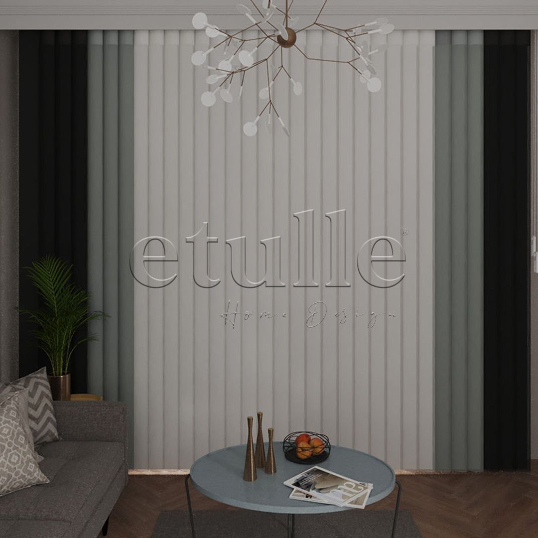 Misaki - Plain Vertical Tulle Curtain