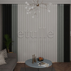 Misaki - Plain Vertical Tulle Curtain