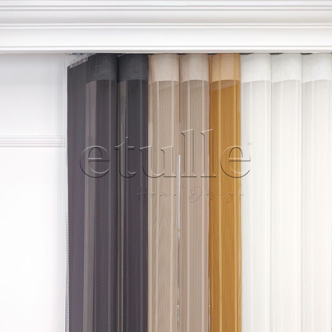 Montreal - Striped Vertical Tulle Curtains