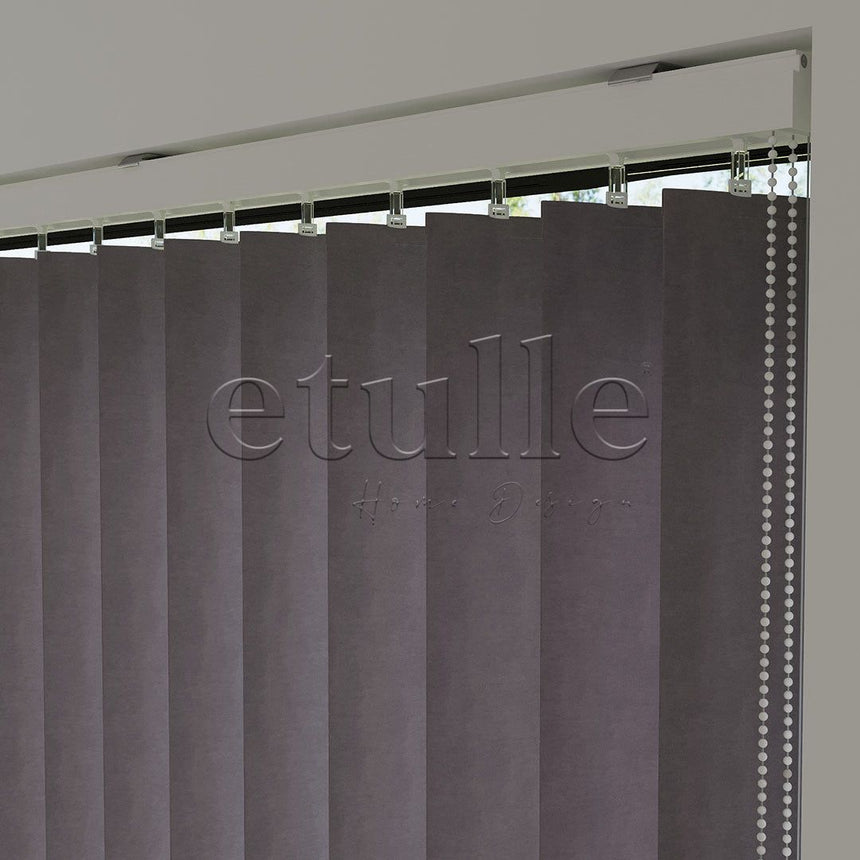 Purple Blackout Fabric Vertical Blinds | Seraphina