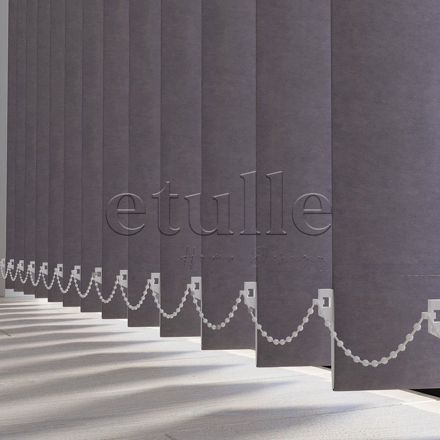 Purple Blackout Fabric Vertical Blinds | Seraphina