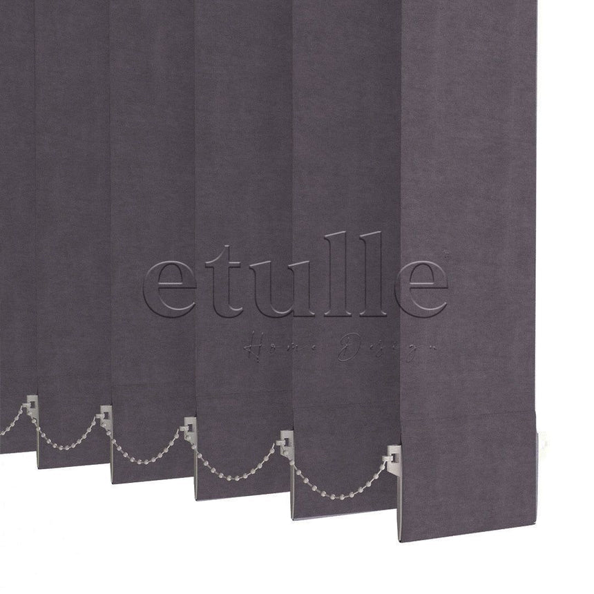 Purple Blackout Fabric Vertical Blinds | Seraphina