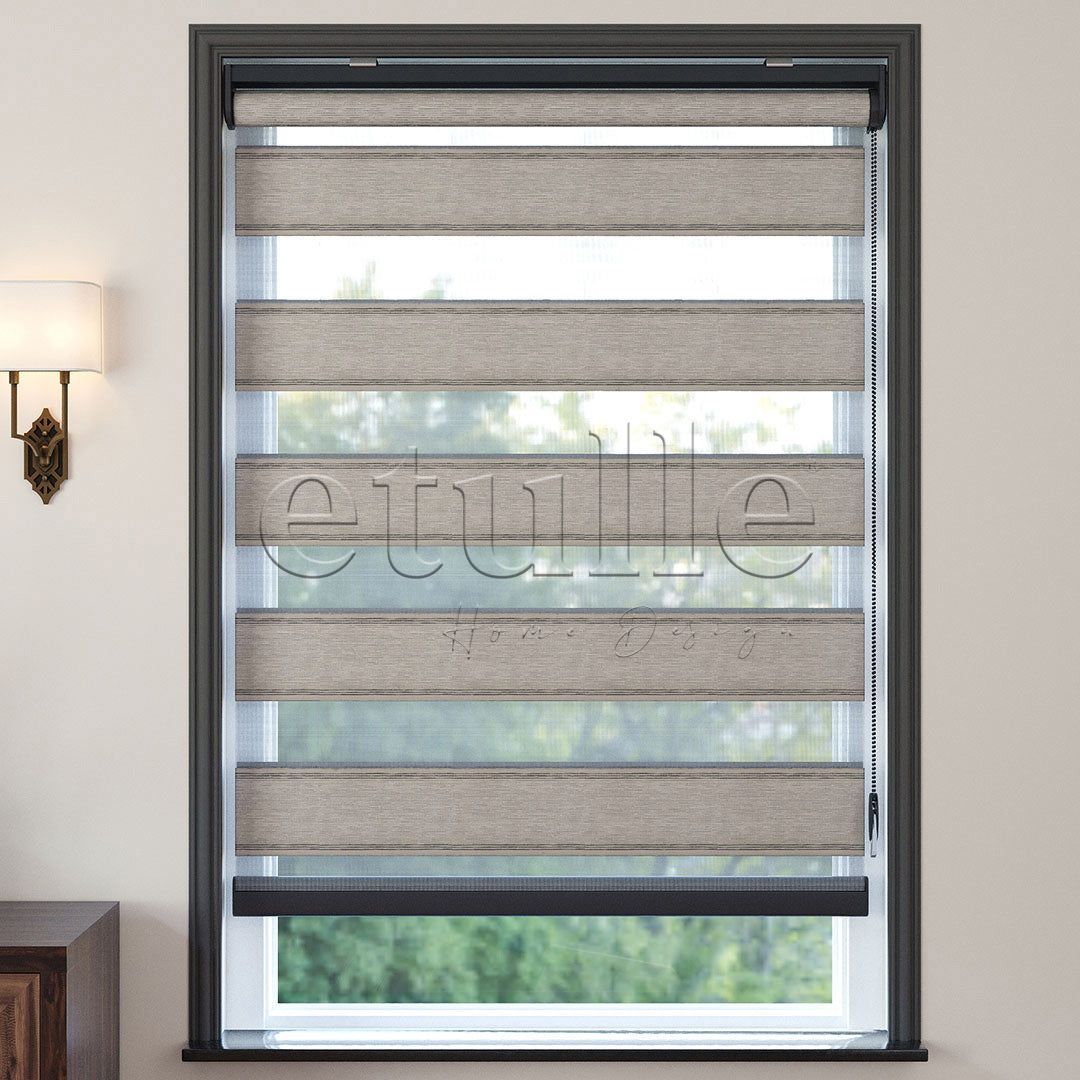 Mink Pleated Zebra Curtain | morricone