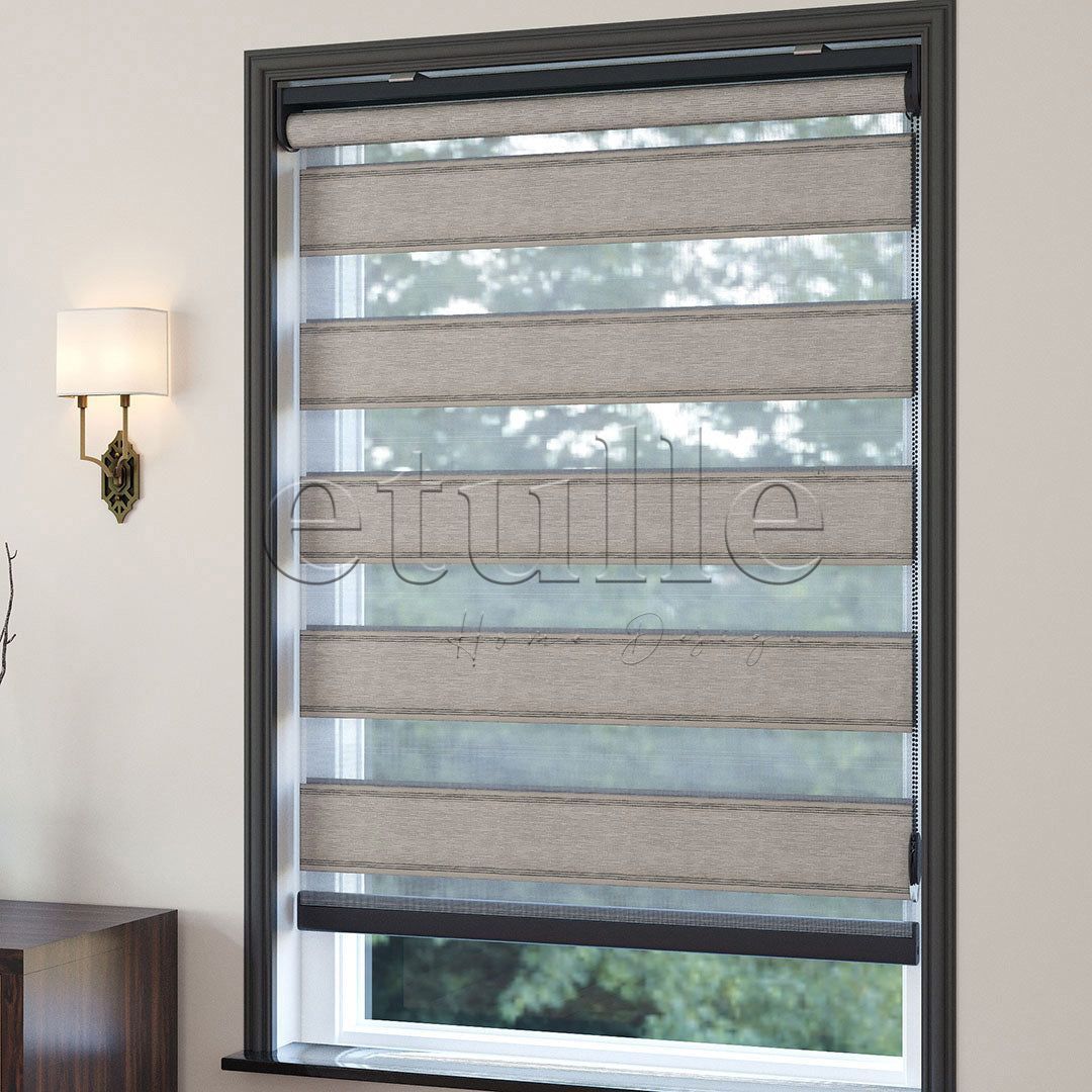 Mink Pleated Zebra Curtain | morricone