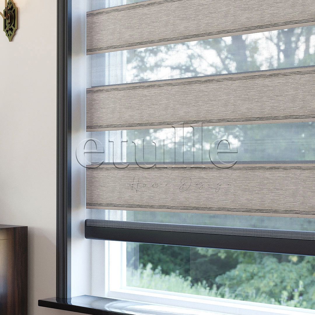 Mink Pleated Zebra Curtain | morricone