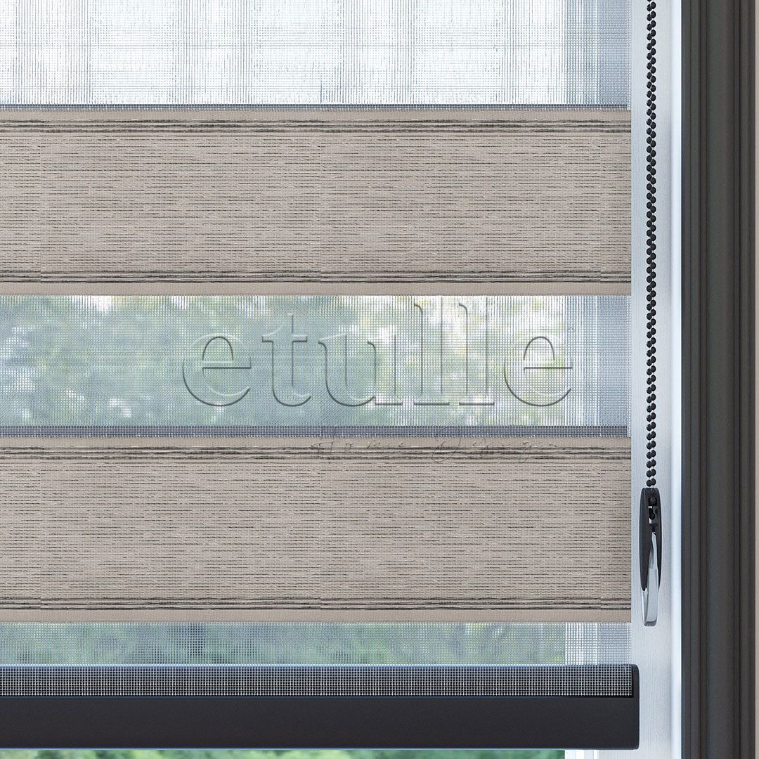 Mink Pleated Zebra Curtain | morricone