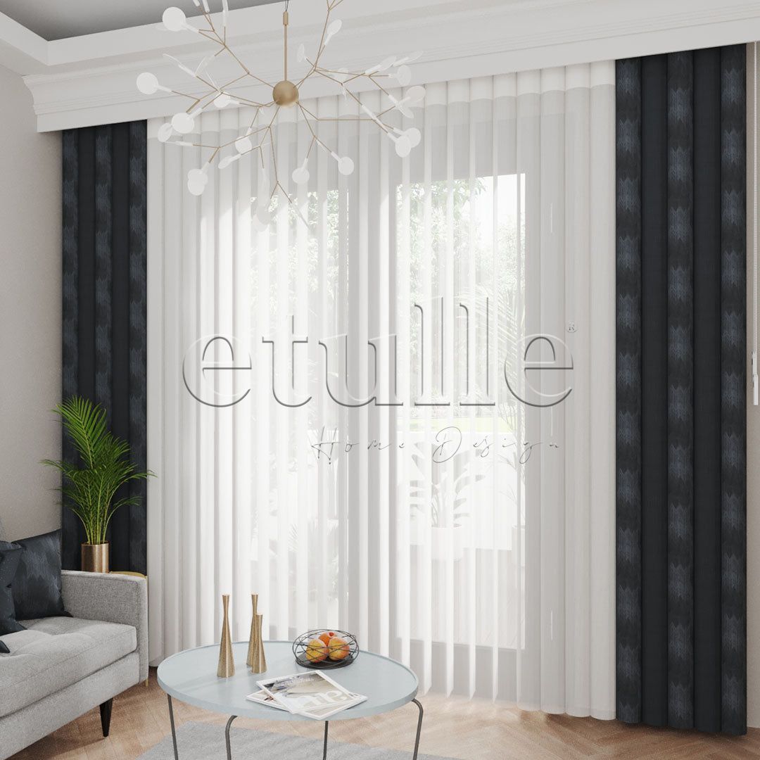 Moss Cudi - Printed Vertical Tulle Curtain