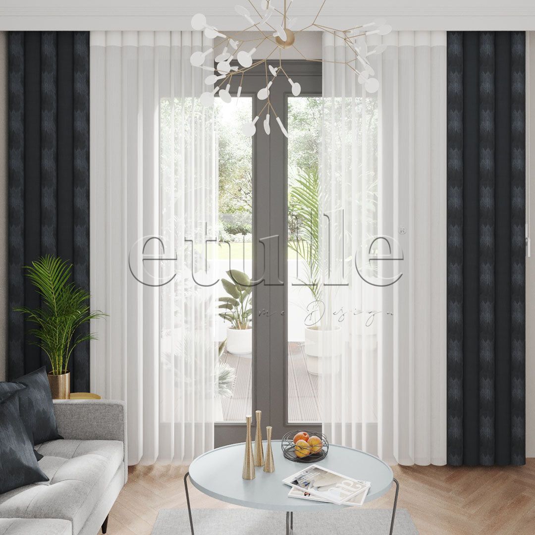 Moss Cudi - Printed Vertical Tulle Curtain
