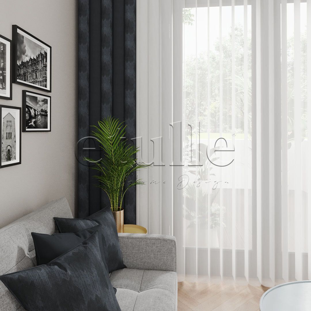 Moss Cudi - Printed Vertical Tulle Curtain