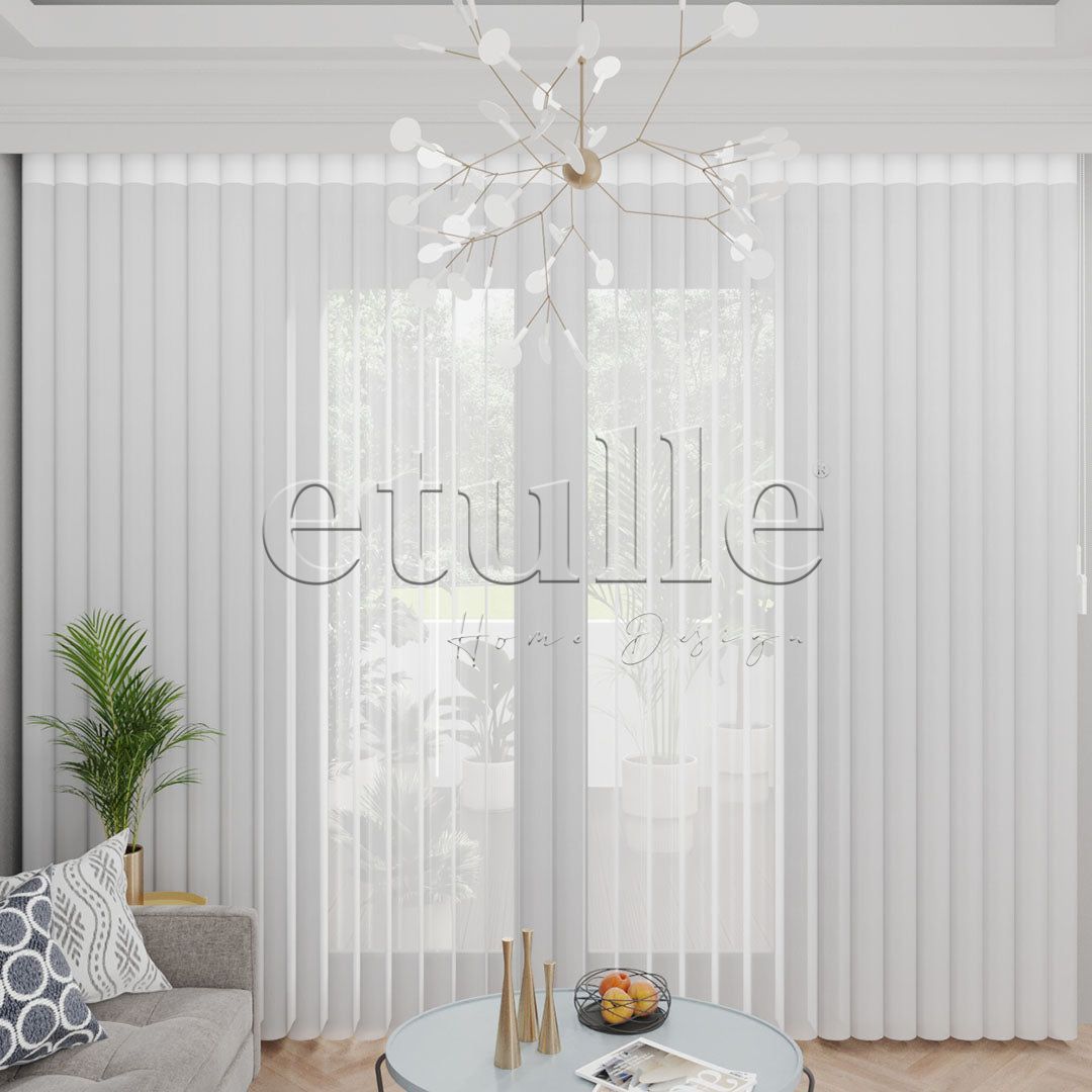 Olas - Jacquard Vertical Tulle Curtain