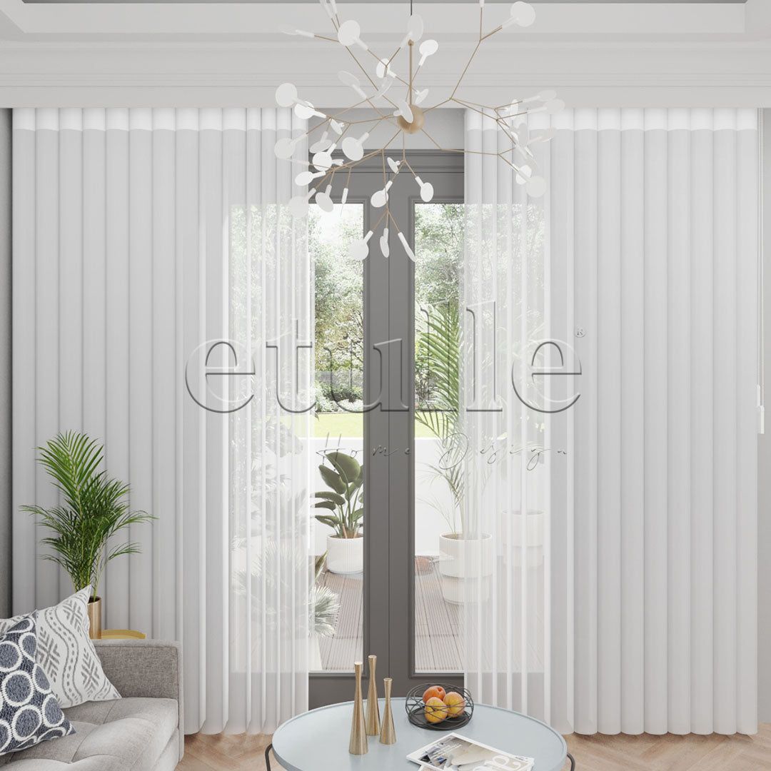 Olas - Jacquard Vertical Tulle Curtain