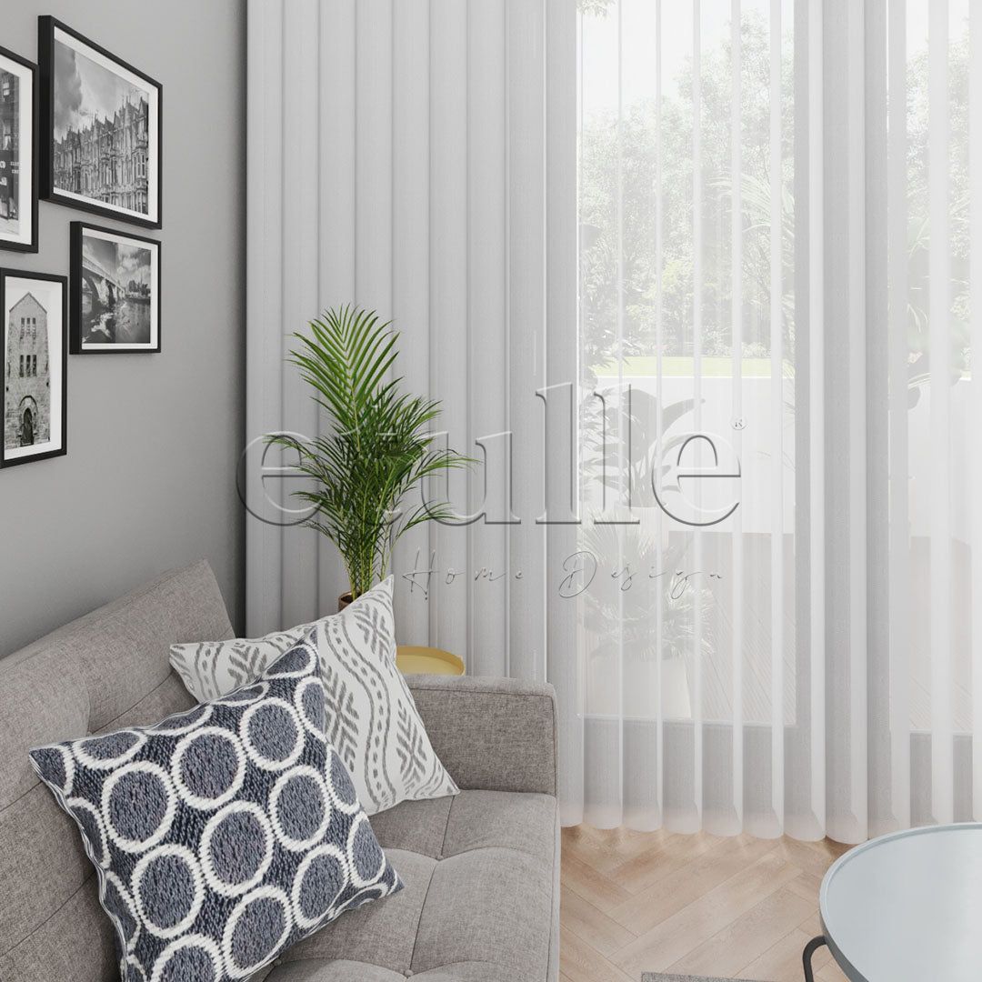 Olas - Jacquard Vertical Tulle Curtain