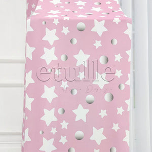 Pink Star - Children's Room Vertical Tulle Curtains
