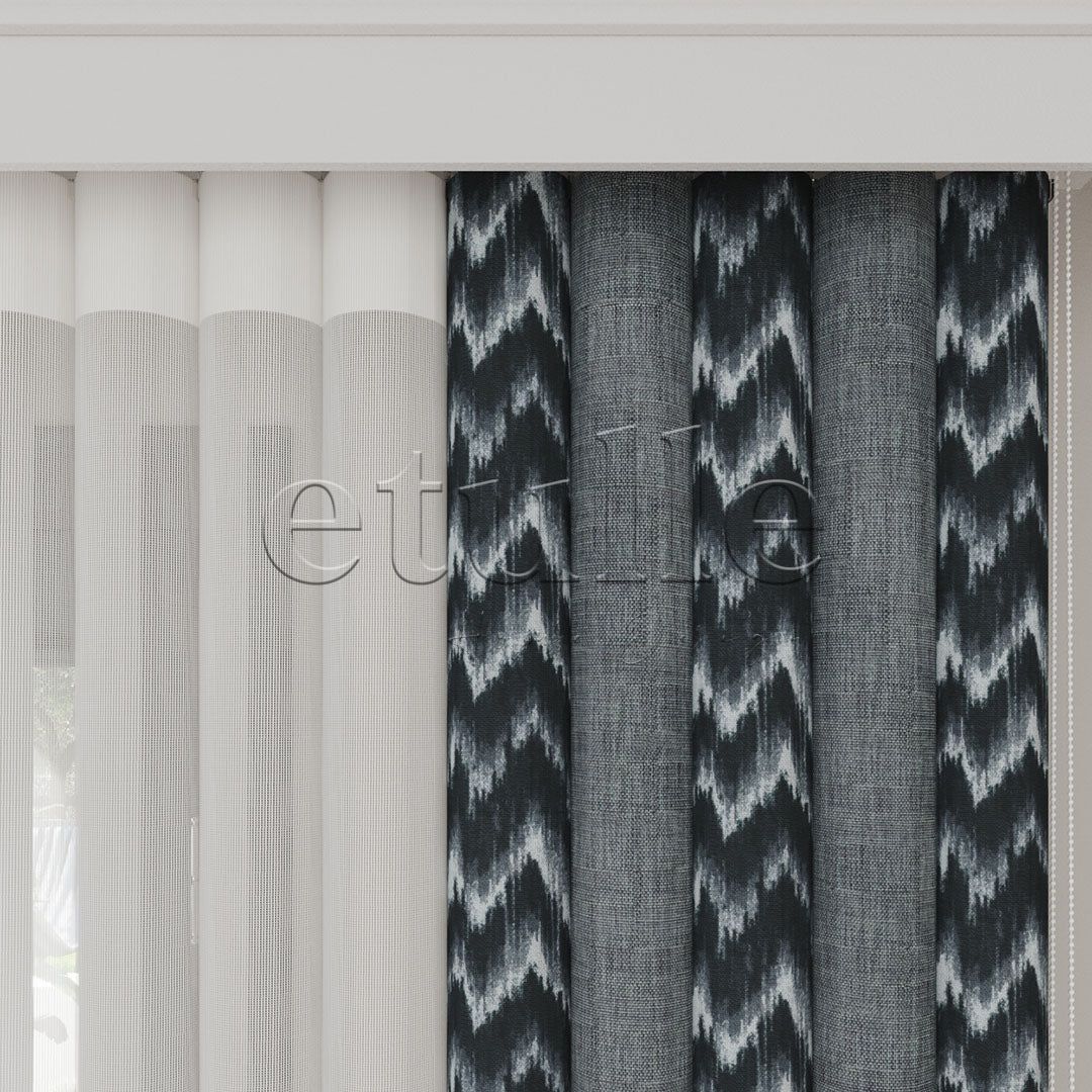 Piru Kafka - Printed Vertical Tulle Curtain
