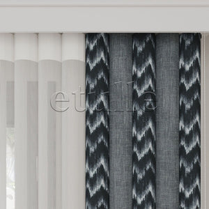 Piru Kafka - Printed Vertical Tulle Curtain